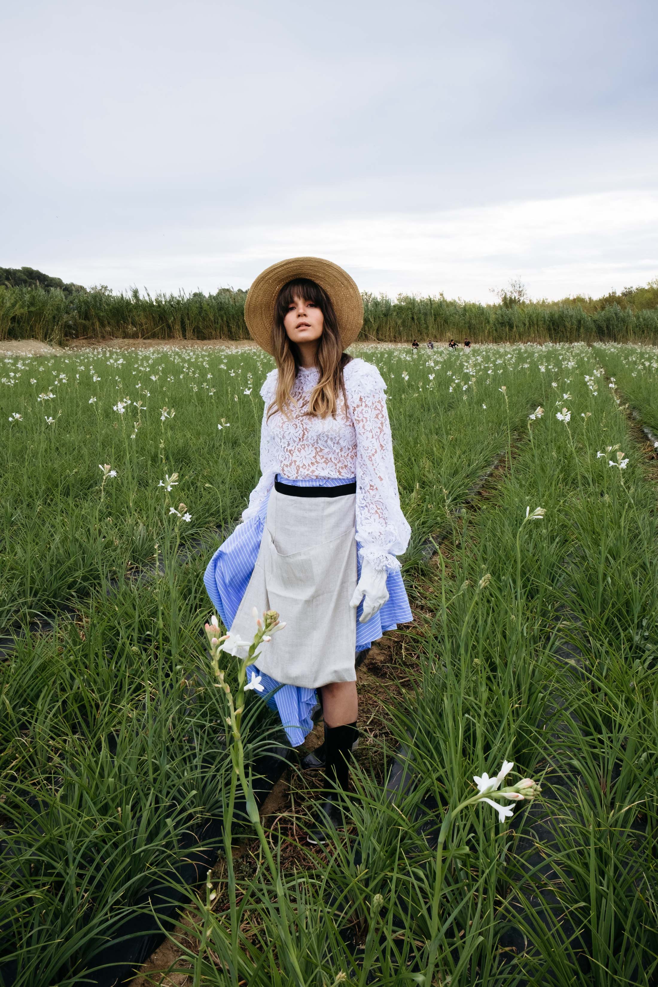 Maristella in the Chanel Tuberose fields of Grasse, France