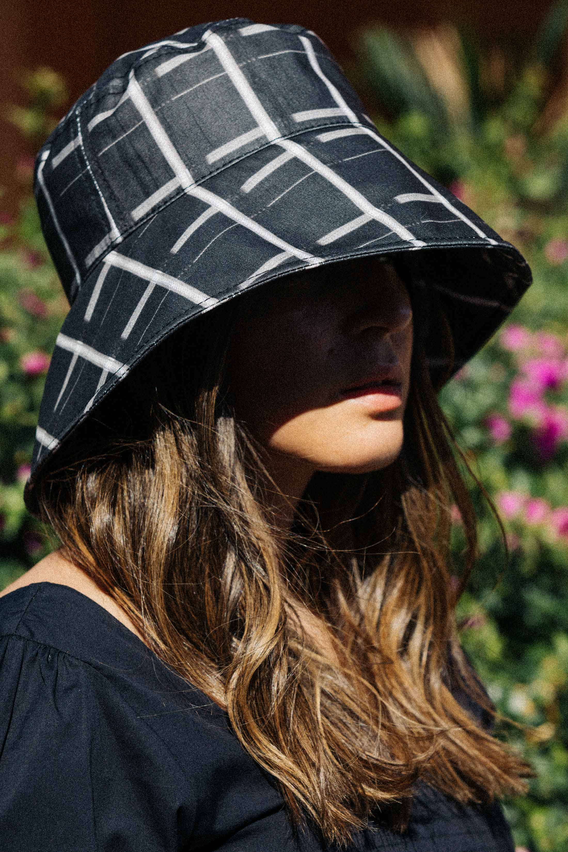 Maristella wears the Paulina hat from Maison Michel Spring 2019