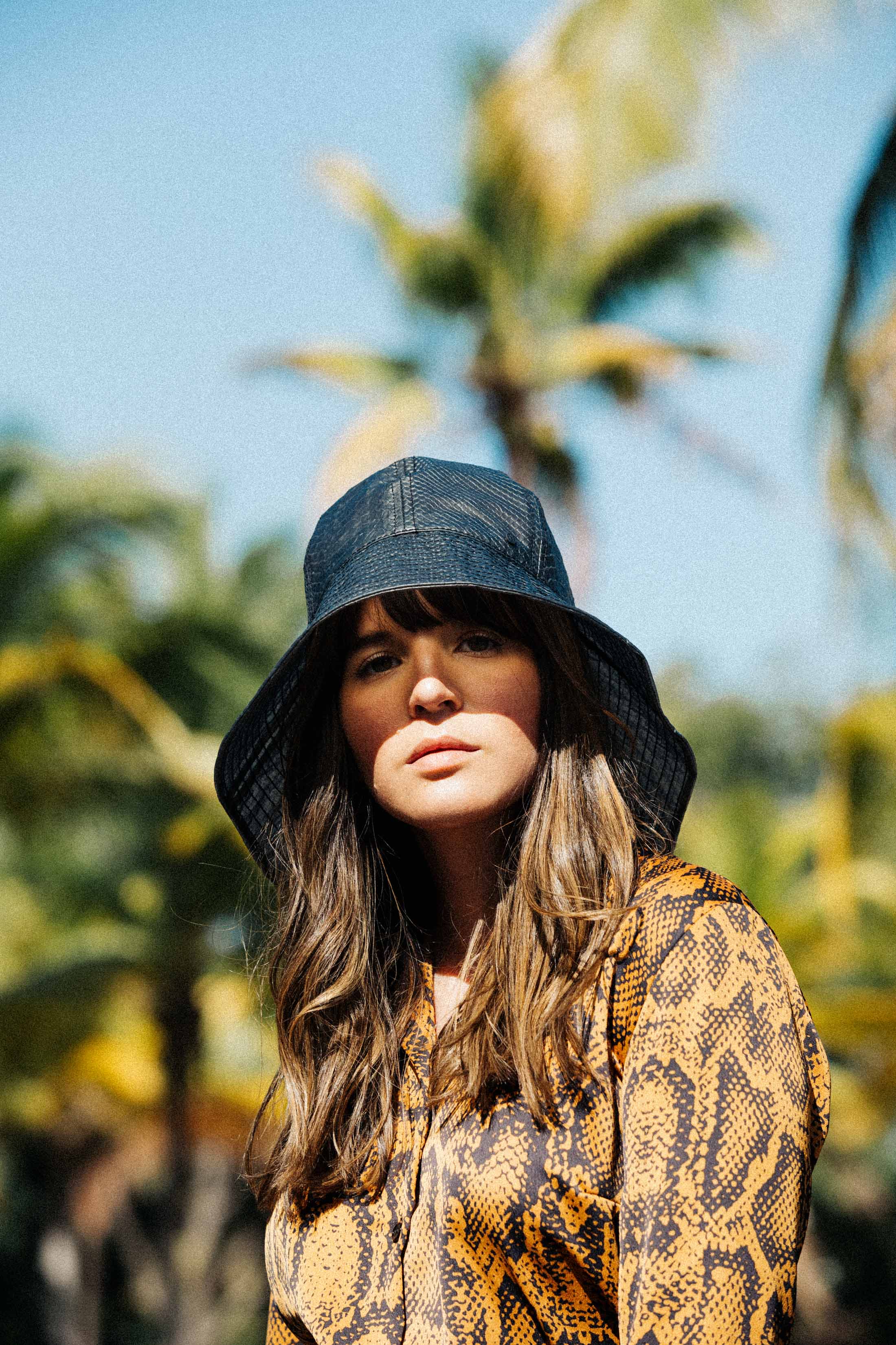 Maristella wears the Julianne hat from Maison Michel Spring 2019