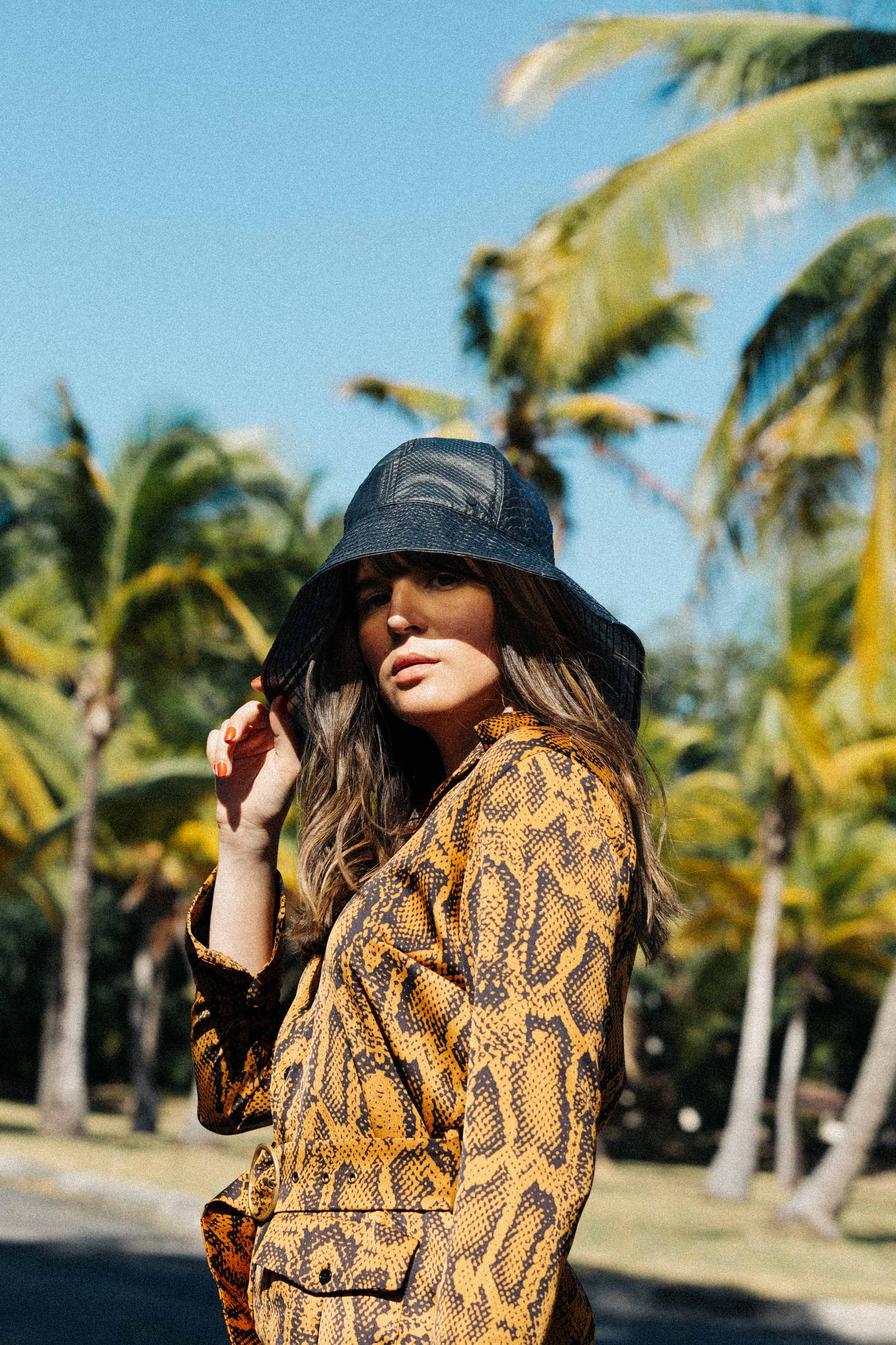 Maristella wears the Julianne hat from Maison Michel Spring 2019