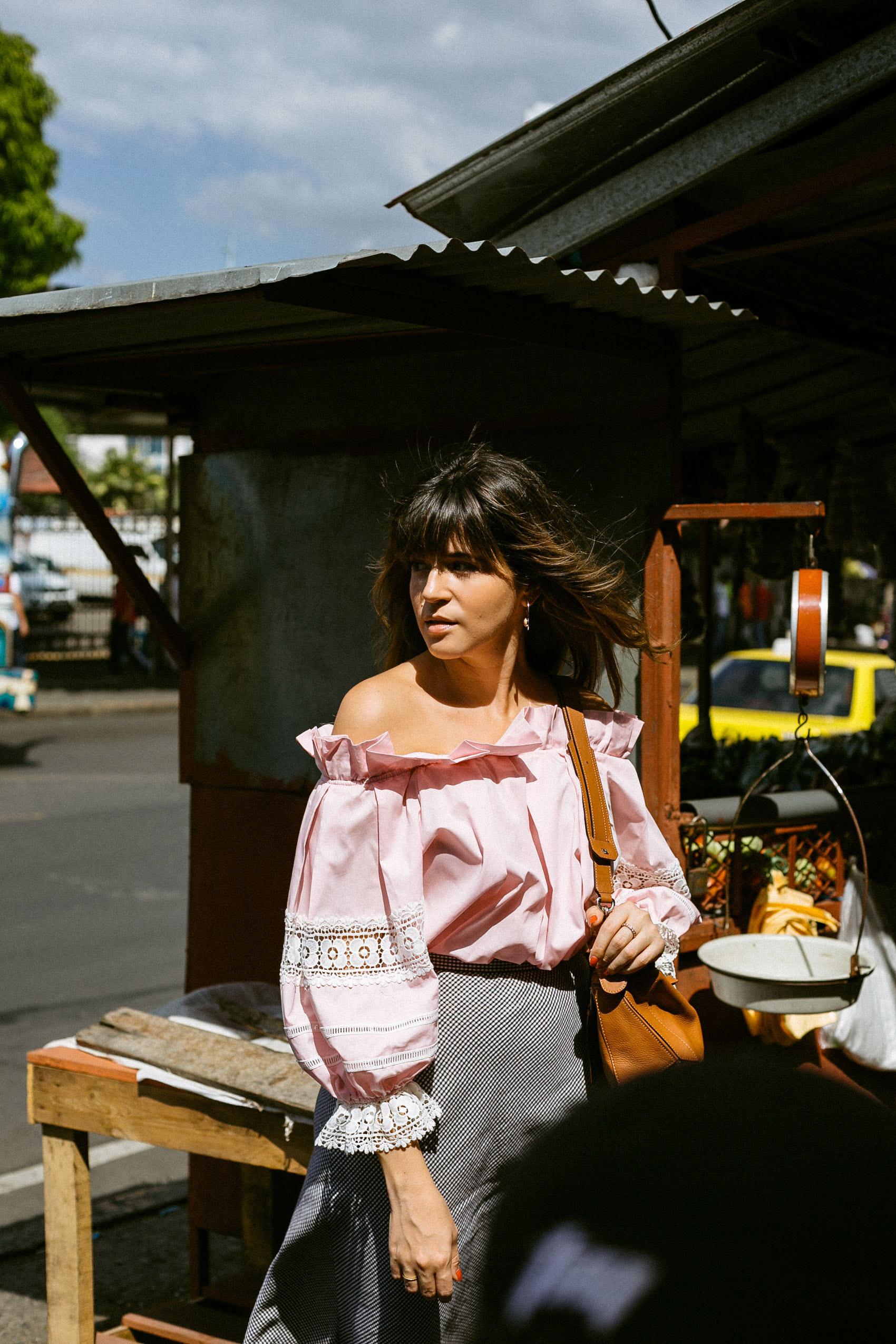 How to wear ruffles and pink in a cool way