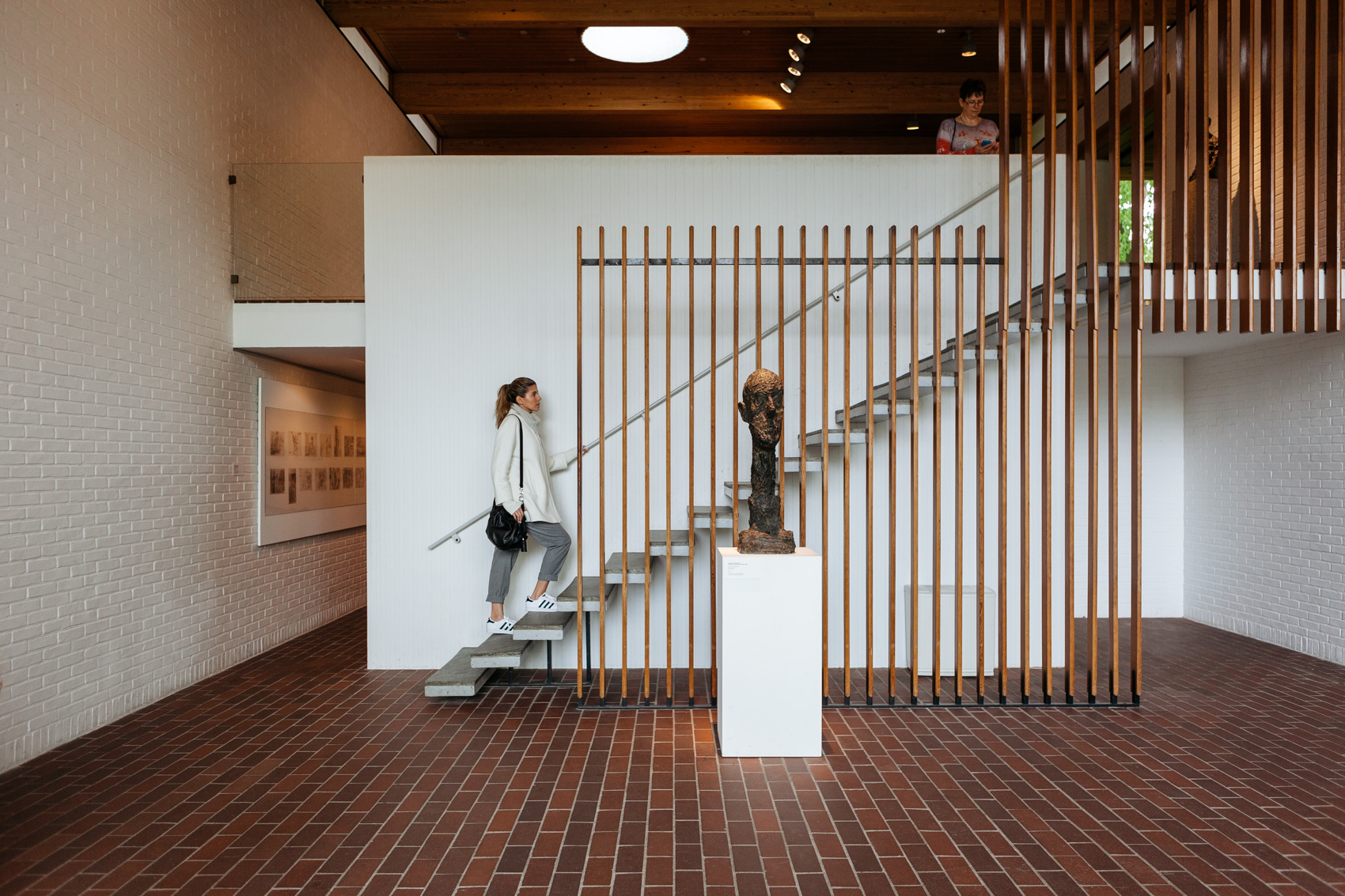 Maristella visiting the Giacometti exhibition in the Louisiana Museum of Modern Art in Denmark